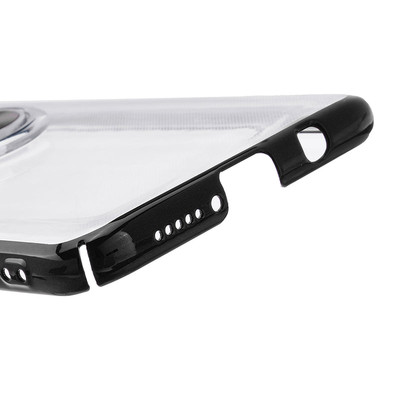 Bakeey Plating Transparent Ultra-thin with Finger Ring Holder Shockproof PC Protective Case for Xiaomi Redmi Note 8 Pro