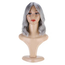 Black Finger Wave Wig Women Halloween Cosplay Curly Mid Synthetic Hair Short Wig