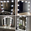 10PCS Hollywood Style Pure White LED Vanity Mirror Light Bulb Kit With Dimmer Controller for Makeup Dressing