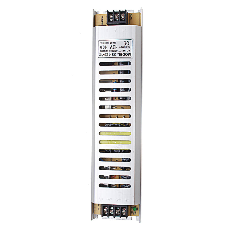 AC180-240V to DC12V 10A 120W Ultra-thin Lamp LED Box Switching Power Supply 226*53*18mm