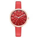 Colorful Leather Strap Simple Dial Fashion Gold Needle Ladies Dress Women Quartz Watch