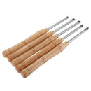Drillpro Wood Turning Tool Carbide Insert Cutter with Wood Handle Lathe Tools Round Shank Woodworking Tool