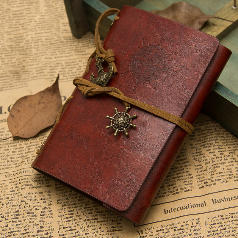 Creative retro imitation leather notebook loose-leaf traveler notebook pirate diary