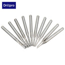 Drillpro DB-M8 10pcs 0.8-3mm Carbide PCB Drill Bits Engraving Milling Cutter for CNC Rotary Burrs