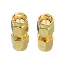 Excellway CA01 2Pcs Copper SMA Male To SMA Male Plug RF Coaxial Adapter Connector