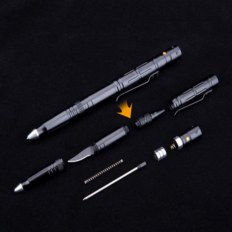 FREE SOLDIER AI0037 Tactical Pen Outdoor EDC Collection Emergency Safe Escape Flashlight Pen