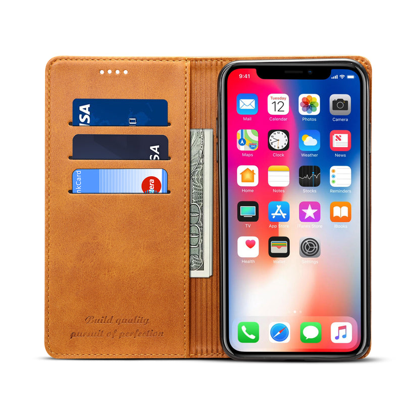 Bakeey Protective Case For iPhone XR Magnetic Flip Wallet Card Slot Cash Pocket Full Body Cover