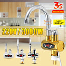 220V 3000W Temperature Display Instant Hot Water Faucet for Bathroom Kitchen