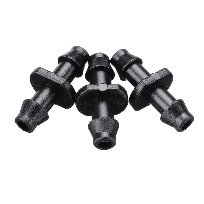 50Pcs 1/4 Inch Irrigation Connector Straight Barbed Double Way Joint Drip Irrigation 4/7 Hose Connector Hose Barb