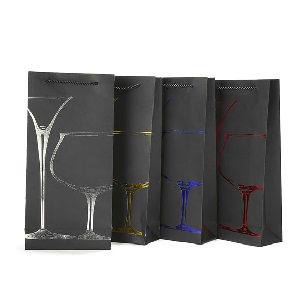 KCASA KC-PC02 Paper Wine Bottle Gift Package Bag Holder Drinks Bottle Carrier Organizer Party Supply