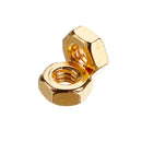 50Pcs M2 M2.5 M3 M4 M5 Gold Plated Carbon Steel Screw Nut
