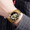 SKMEI 9193 Luxury Chinese Dragon Pattern Golden Waterproof Men Watch Quartz Watch