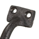 Black Iron Pull Door Handle 98mm Iron Gate Pull Handle with Screws