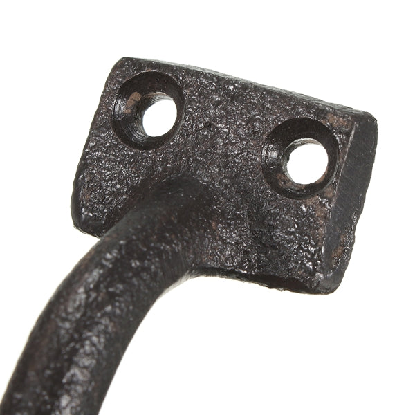 Black Iron Pull Door Handle 98mm Iron Gate Pull Handle with Screws