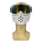 Detachable Modular Face Mask Shield Goggles Riding Motorcycle Helmet Yellow Lens