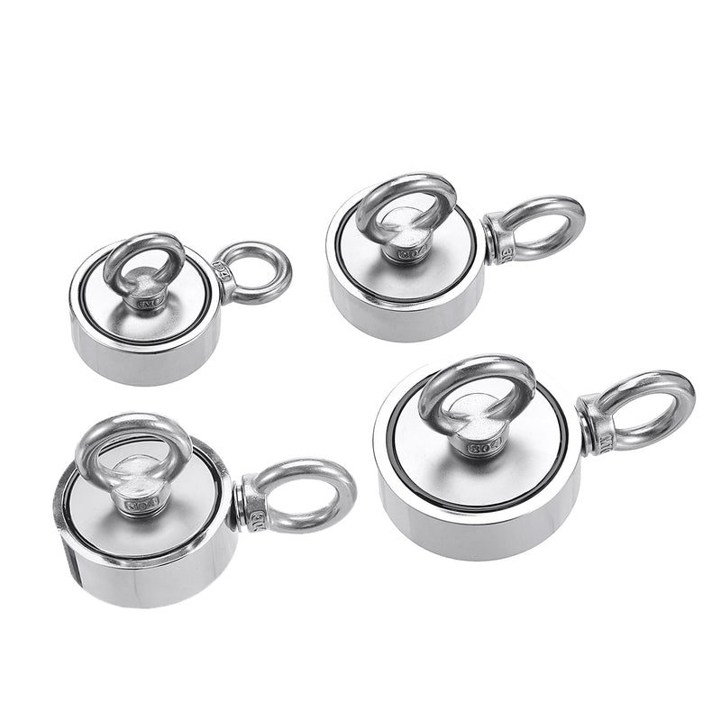 48/60/67/75mm Double Ring Neodymium Recovery Magnet Circular Ring Hook Steel Hunting Fishing Magnet