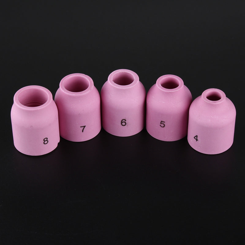 38Pcs TIG Welding Stubby Torch Ring Slot Joint Clamp Glass Cup for WP-17/18/26