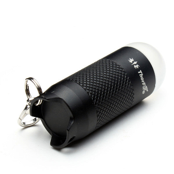 New ThorFire KL02 Pocket Rotate Switch LED Mini Keychain Flashlight CR123A