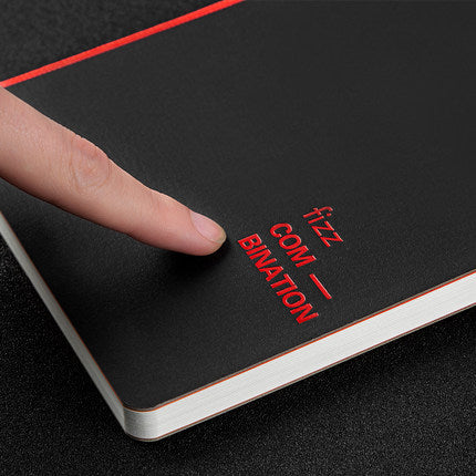 Fizz FZ335009 Notebook & Gel Pen Gift Box Set Thicken Business Hard Cover A5 Writing Notebook 0.5mm Black Ink Gel Pen Stationery School Office Supplies