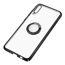 Bakeey Plating Transparent Shockproof PC Protective Case with Finger Ring for Samsung Galaxy A70