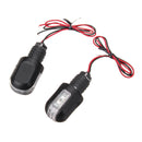 2pcs 12V Motorcycle Amber Handle Bar End Turn Signal 6LED Light Indicator Blinker