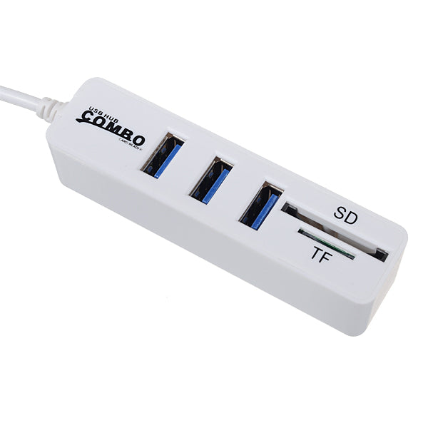Combo HY-617 Mini USB 2.0 Hub with SD/TF Card Reader Function
