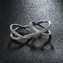 Trendy Simple Style Double Ring Elegant Special Zircon Women Attach Ring