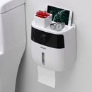 Double Layer Waterproof Wall Mount Toilet Paper Holder Shelf Toilet Paper Tray Roll Paper Tube Storage Box Tray Tissue Box