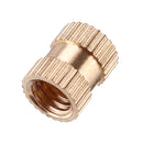 Suleve MXBN8 70Pcs M2/M2.5/M3/M4/M5/M6/M8/M10 Knurled Brass Round Female Thread Knurled Nuts Round Insert Embedment Nut Assortment Set