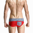 SEOBEAN S5195 Man Swimming Trunks With Pocket Design Back Pocket Low Waist Sexy Spa Swimsuit Sporty