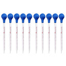 10Pcs/Lot 1/2/5/10ml Plastic Head Graduated Glass Dropper Pipette With Scale