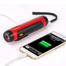 New Version Outdoor Multi-function Flashlight Hand-cranked Power Generation Power Bank FM Radio