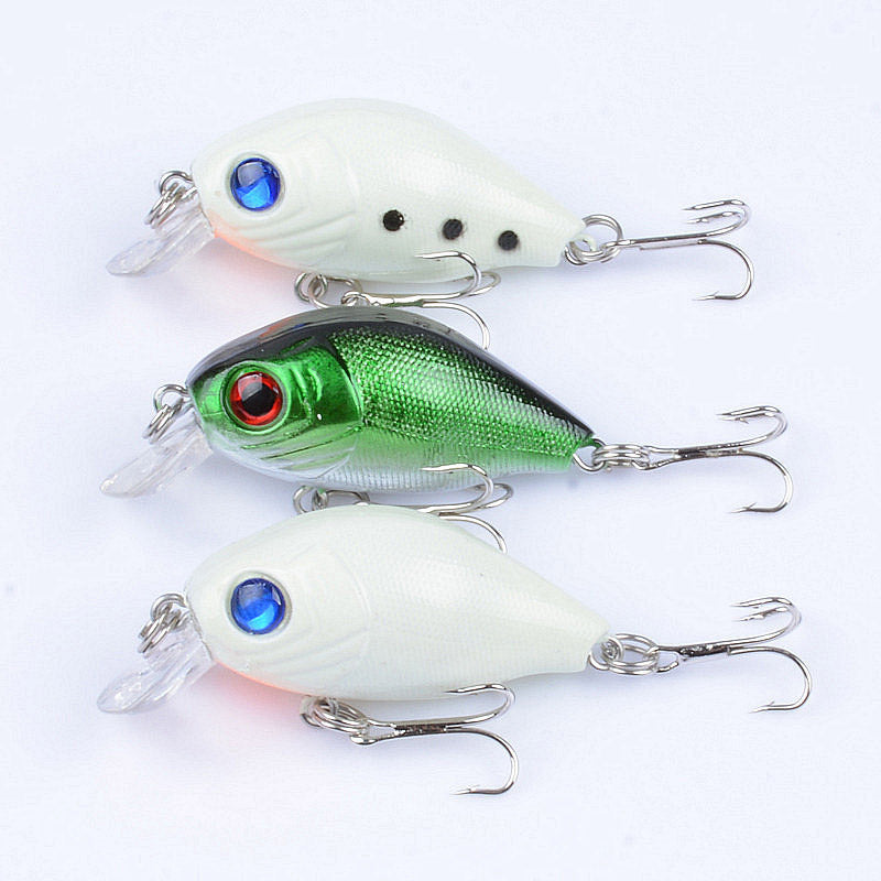 ZANLURE 3PCS 5cm 7g Fishing Hard Baits Rock Fishing Lures Noctilucent Artificial Crankbaits 3D Eyes