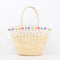 10L Women Straw Bag Tassel Lace Woven Beach Handbag Shoulder Tote Outdoor Travel