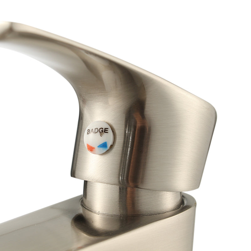 G1/2'' Zinc Alloy Bathroom Basin Mixer Faucet Single Drawing Process Cold One Handle Tap