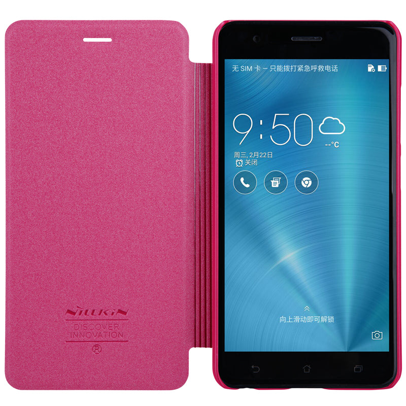 NILLKIN Sparkle Flip Smart Sleep PU Leather Protective Case For ASUS ZenFone 3 Zoom ZE553KL