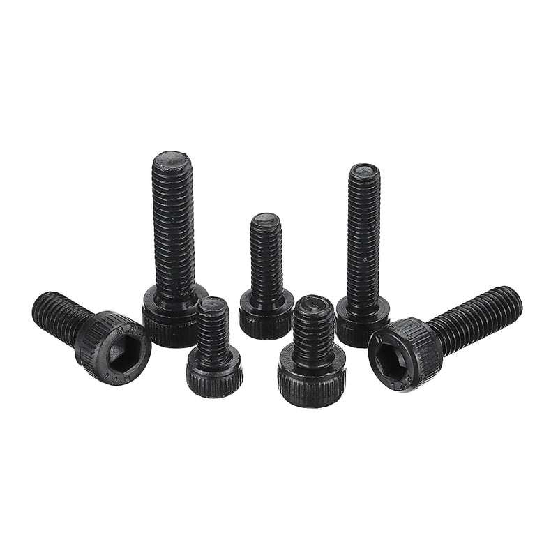 Suleve MXCH5 500Pcs M3 M4 M5 Carbon Steel Screw Hex Socket Cap Head 8-20cm Bolt Nut Assortment