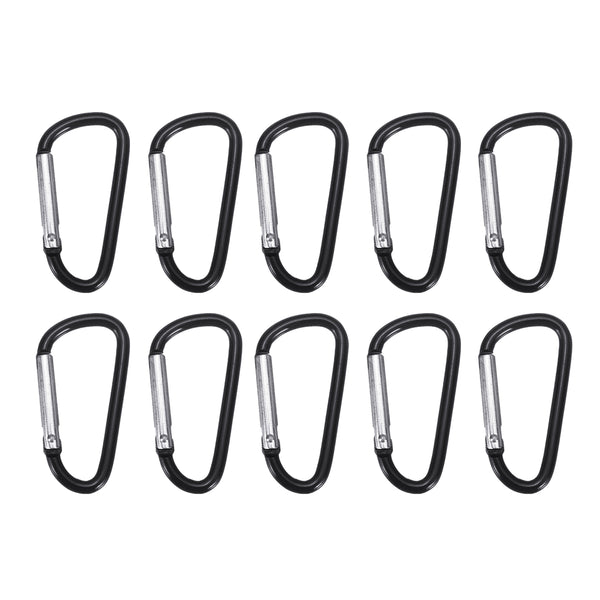 Screw Lock D-Shaped Carabiner Hook Keyring Clip