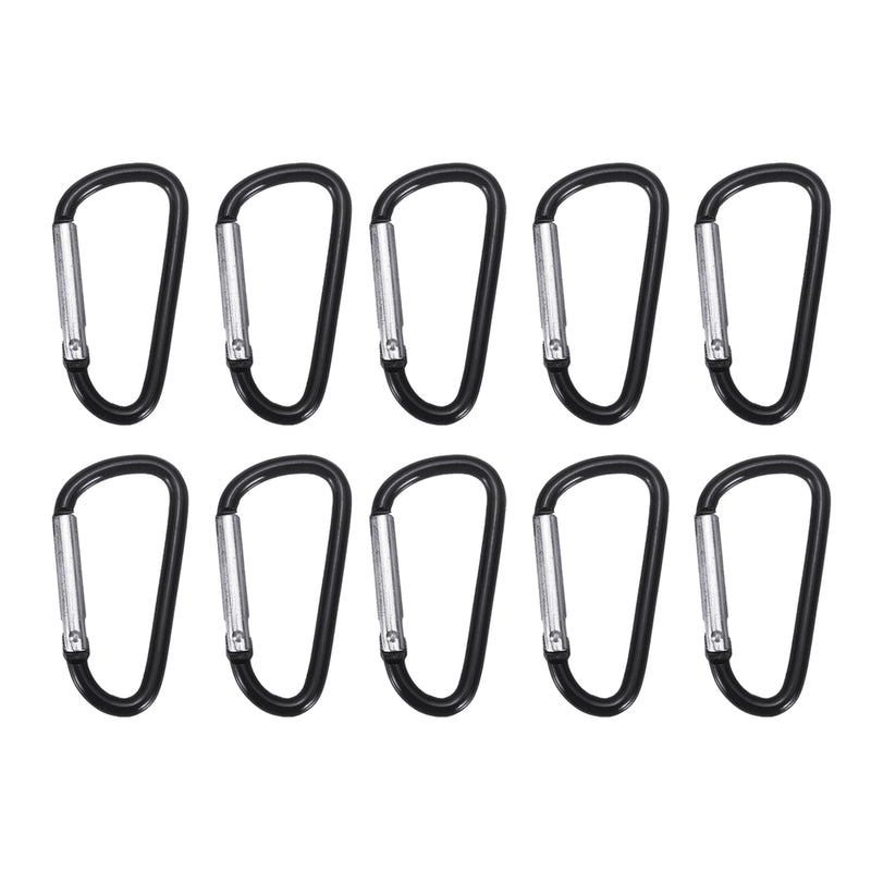 Screw Lock D-Shaped Carabiner Hook Keyring Clip