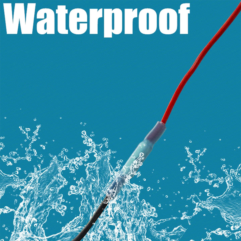 50Pcs Solder Seal Sleeve Heat Shrink Tube Butt Wire Connector Waterproof Terminal