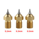 3pcs V6 1.75mm 0.2/0.3/0.5mm Airbrush Nozzle Adapter for 3D Printer