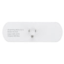 MoesHouse 16A Mini WiFi Smart Socket US Standard Dual Outlet Wall Switch Plug Independent Control with Power Monitoring Work with Amazon Alexa and Google Home