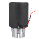 Matte Carbon Fiber Car Exhaust Pipe Tail Muffler Tip LED Light 63mm IN-102mm OUT