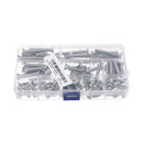Suleve M6SH1 100Pcs M6 304 Stainless Steel Hex Socket Flat Head Screw Bolts Assortment Set