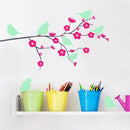 8PCS Honana Fluorescent Glow Birds Wall Sticker Home Bedroom Decor