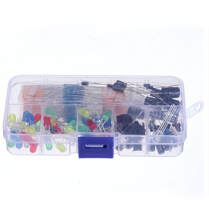 Electronics Component Basic Starter Kit with Precision Potentiometer Buzzer Capacitor Compatible for