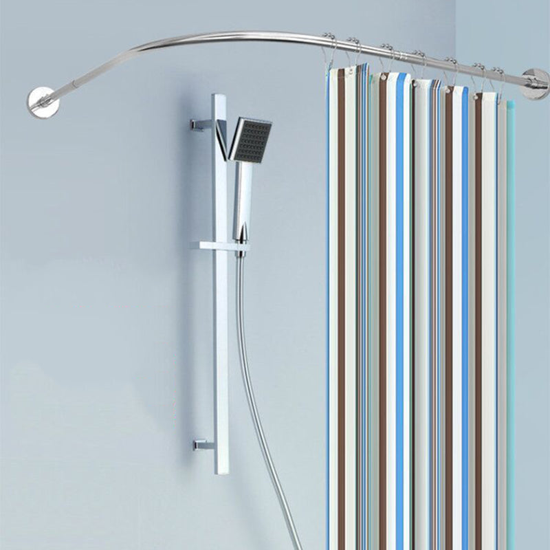 Stainless Steel Adjustable Curved Shower Curtain Rod Bathroom Bars Rail Rod