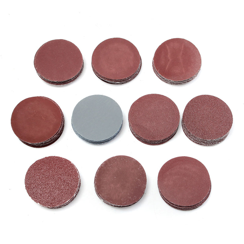 100pcs 50mm Sanding Discs 80-3000 Mixed Grit Sander Sandpaper Polishing Pads