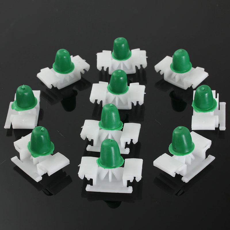 10pcs Car Door Bump Strip Fastener Clips Exterior Side Trim Moulding For BMW E36