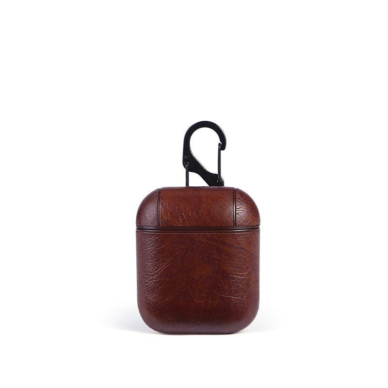 PU Leather Shockproof Protective Case With Hook For Apple AirPods